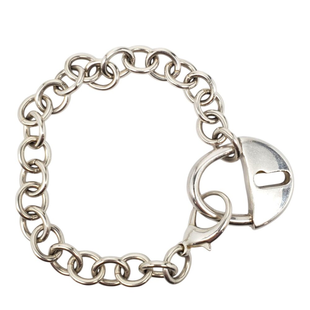Robert Lee Morris Sterling Silver Padlock Charm Link Bracelet #23657 - Picture 13 of 16